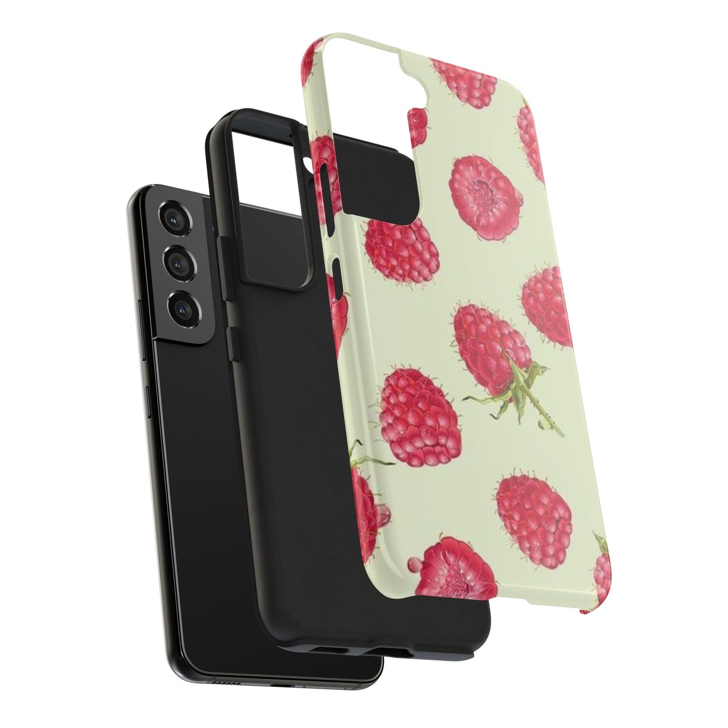 Raspberry Phone Case, Fruit, Cute, Clean Girl, Glossy Phone Case