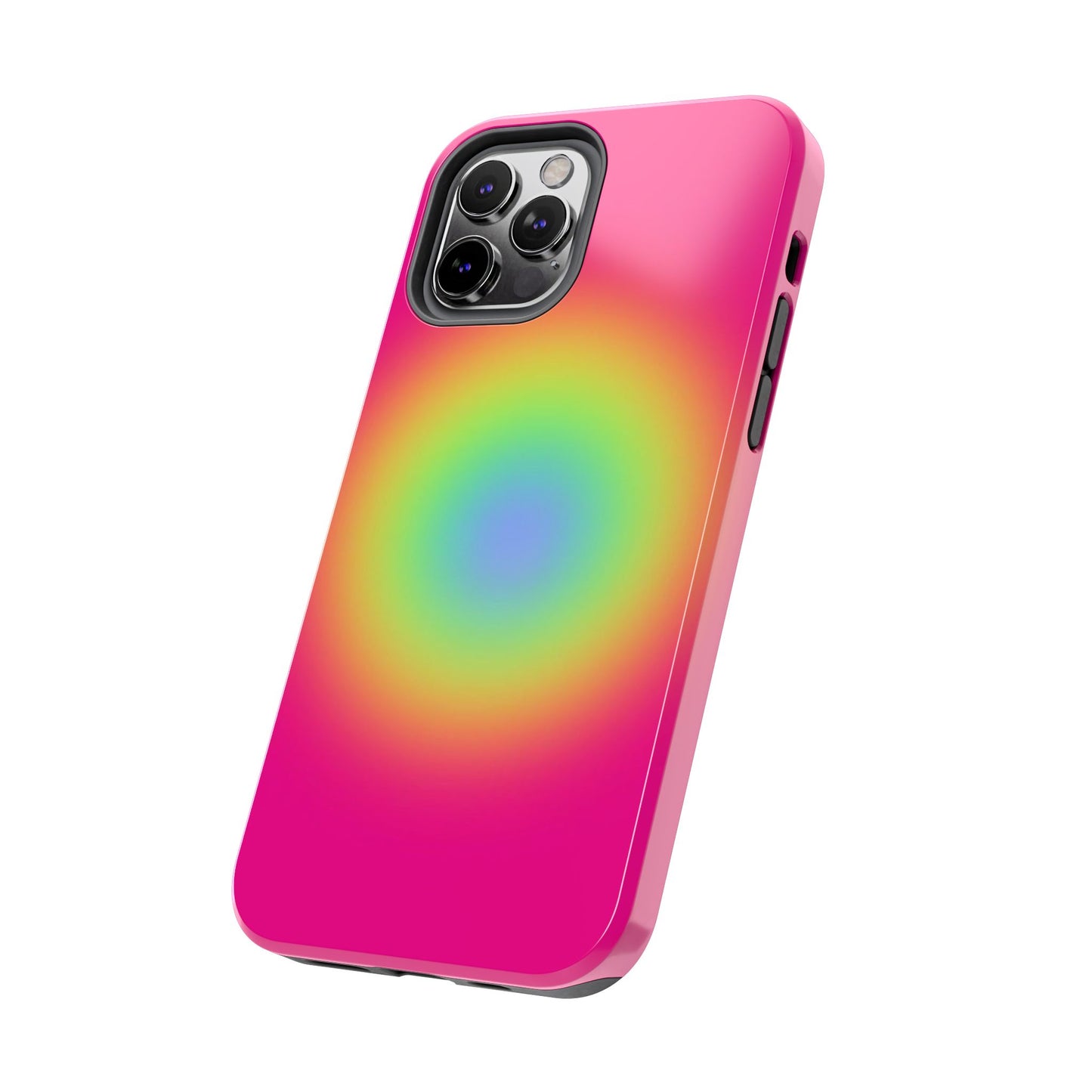 Pink Aura Phone Case, Pink, Yellow, Trendy, Clean Girl Aesthetic, Preppy, Glossy Phone Case