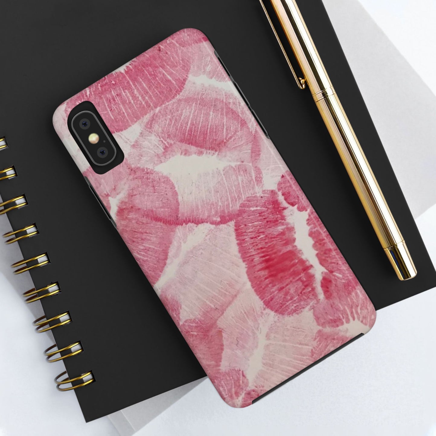 Pink Kiss Lipstick Fashion Aesthetic Glossy Phone Case