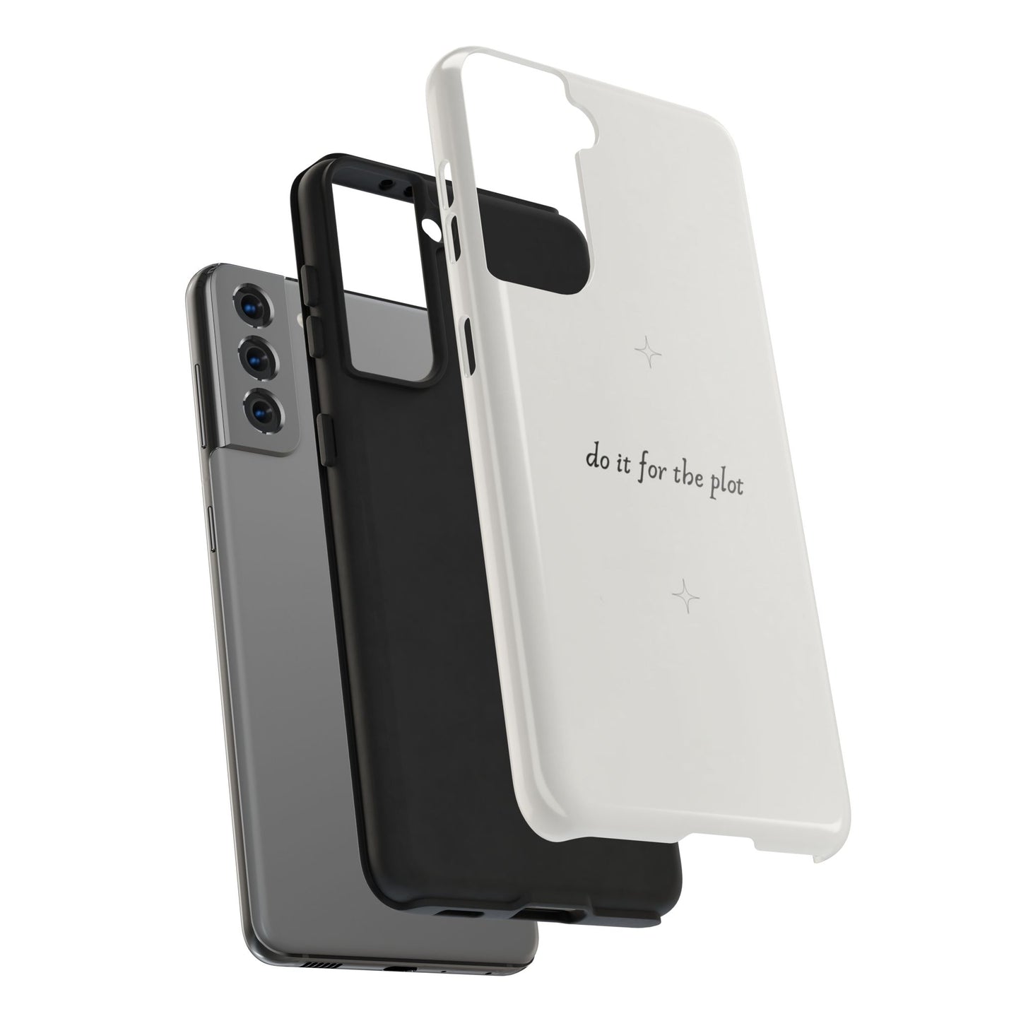 Do It For the Plot Simple Aesthetic Glossy Phone Case with Affirmation
