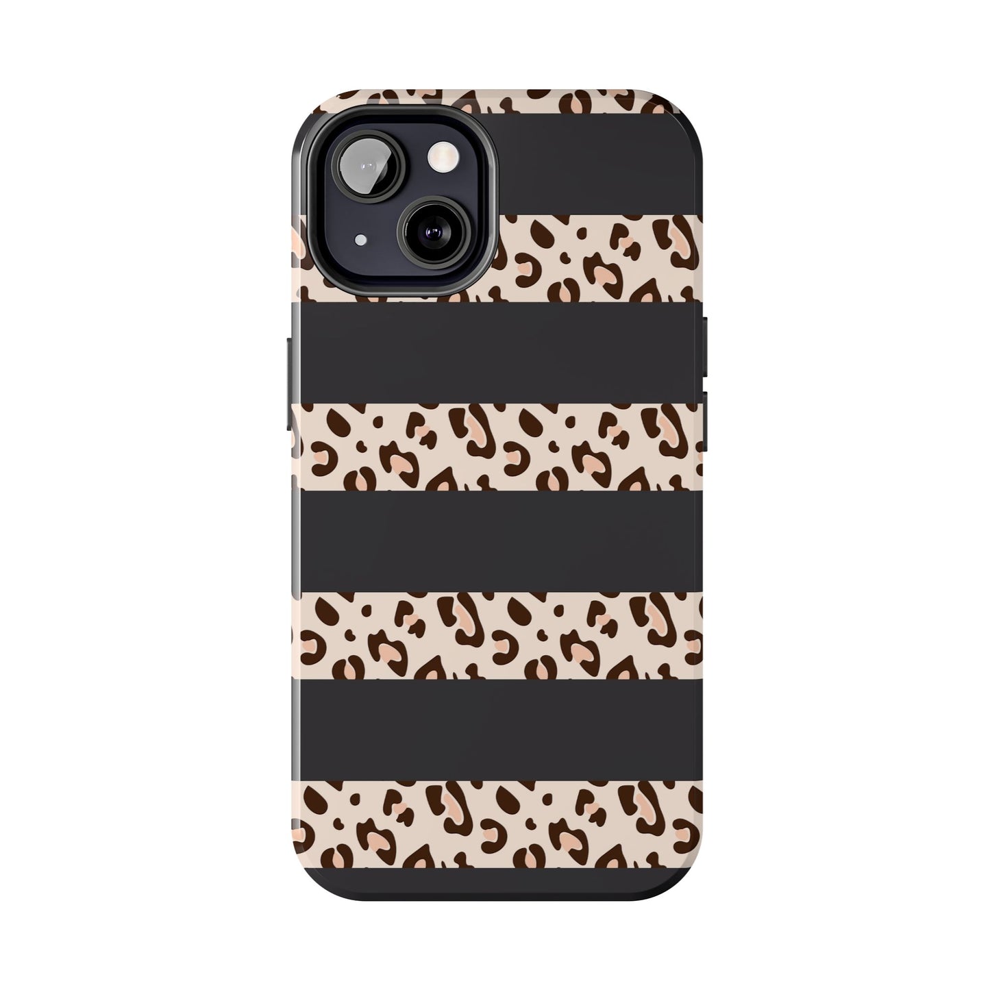 Cheetah Print Striped iPhone Case – Black Striped Cheetah Print Aesthetic