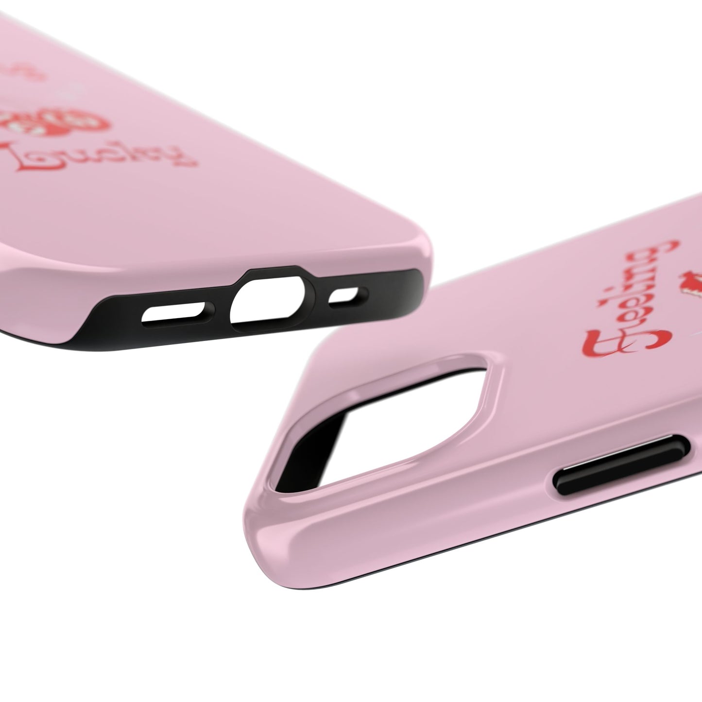 Feeling Lucky Pink Aesthetic Glossy Phone Case, Affirmations