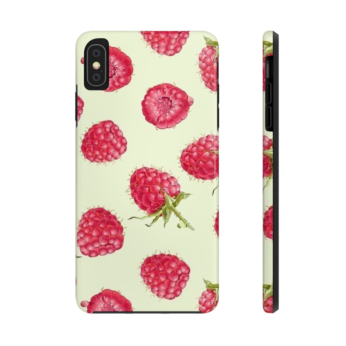 Raspberry Phone Case, Fruit, Cute, Clean Girl, Glossy Phone Case