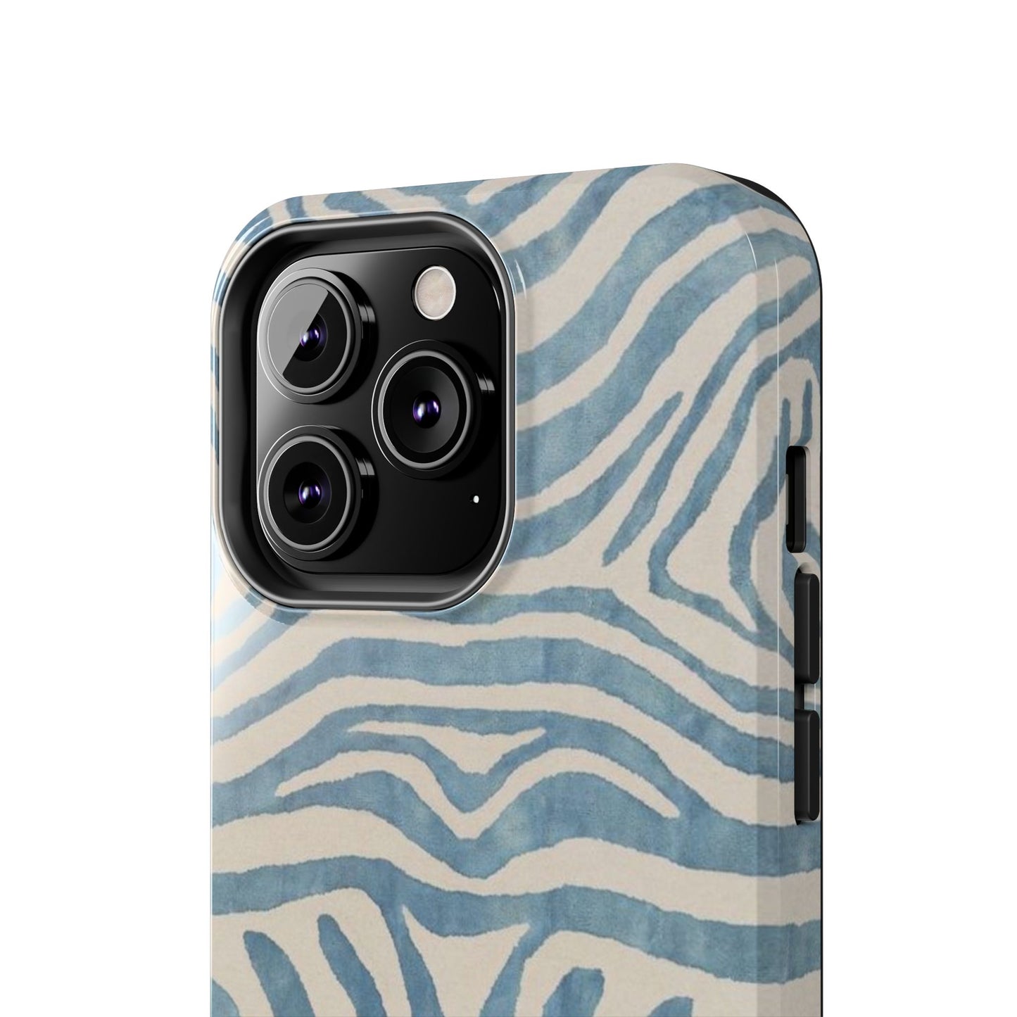 Blue Zebra Print Aesthetic Phone Case