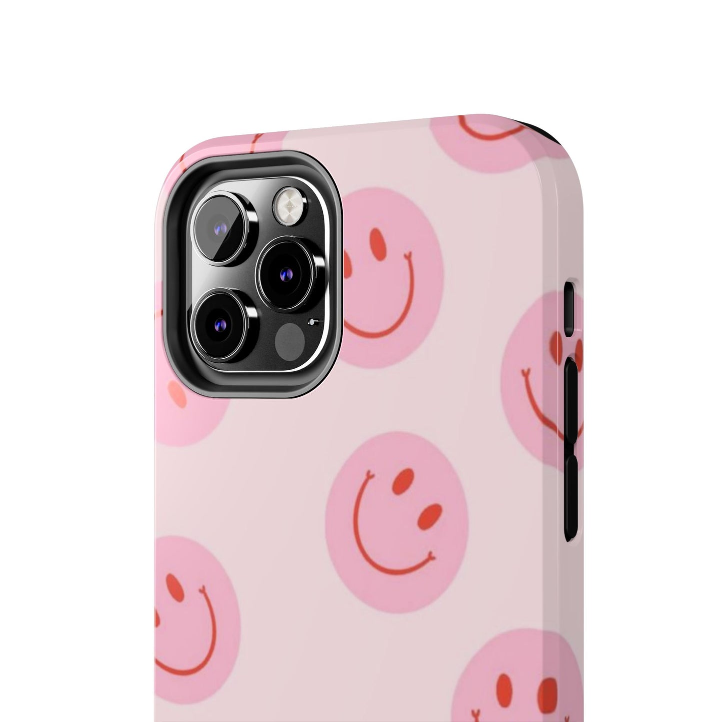 Smiley Face Pink Aesthetic Glossy Phone Case