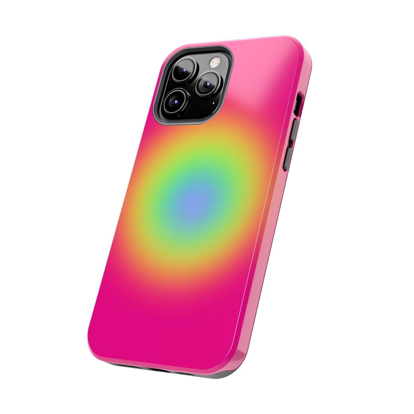 Pink Aura Phone Case, Pink, Yellow, Trendy, Clean Girl Aesthetic, Preppy, Glossy Phone Case