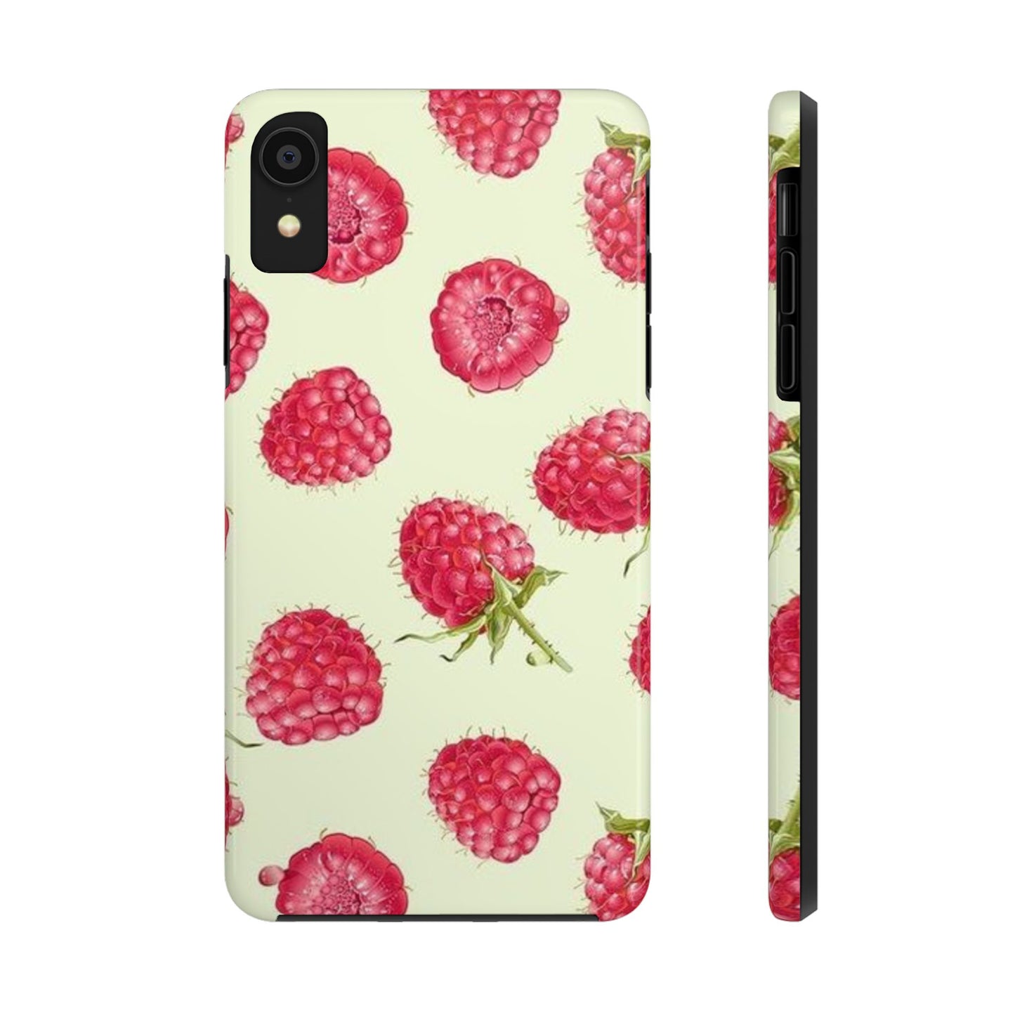 Raspberry Phone Case, Fruit, Cute, Clean Girl, Glossy Phone Case