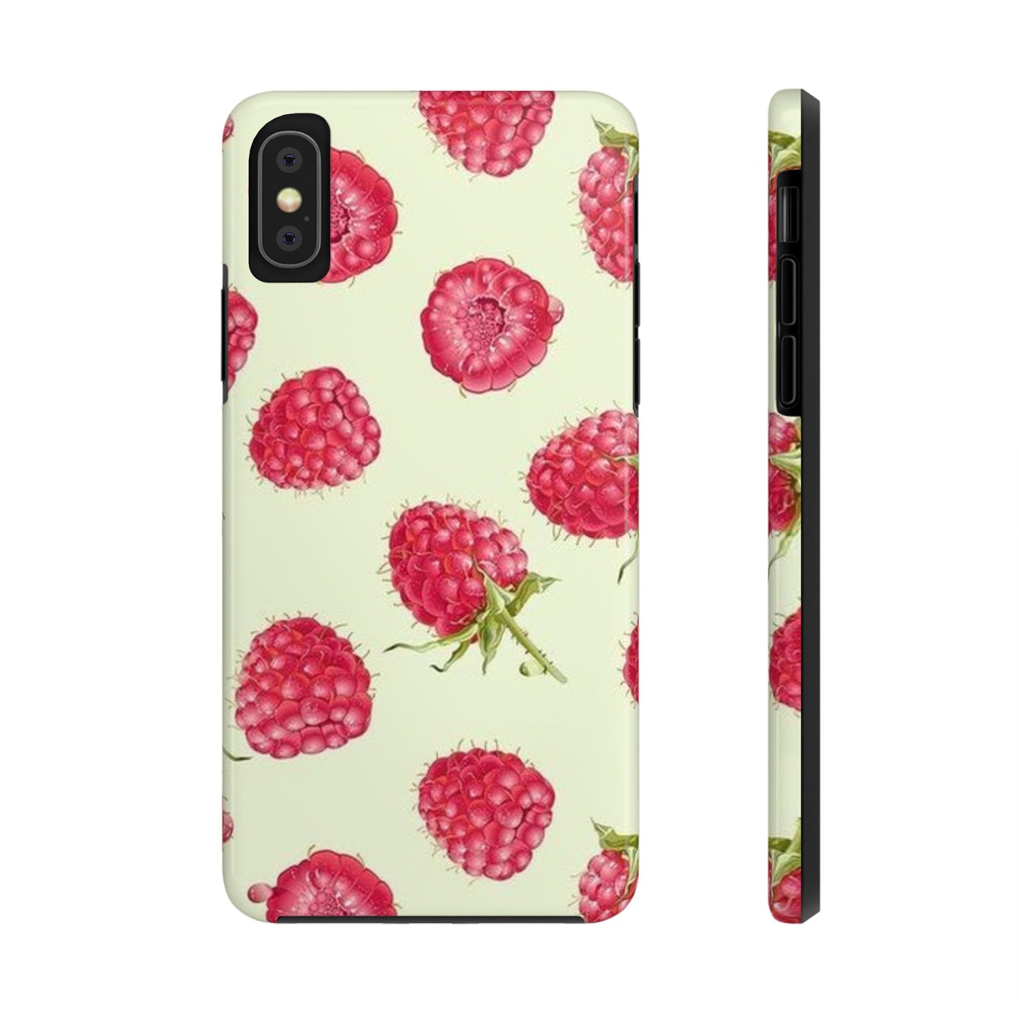 Raspberry Phone Case, Fruit, Cute, Clean Girl, Glossy Phone Case