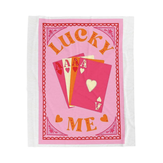 Lucky Me Pink Cute Blanket