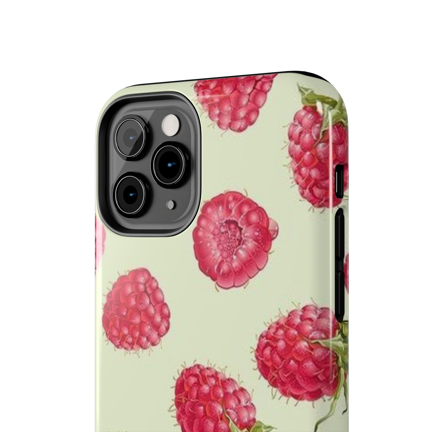 Raspberry Phone Case, Fruit, Cute, Clean Girl, Glossy Phone Case