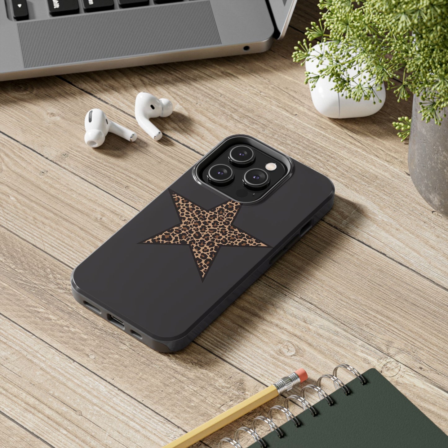 Cheetah Print Star Scandi Style Phone Case