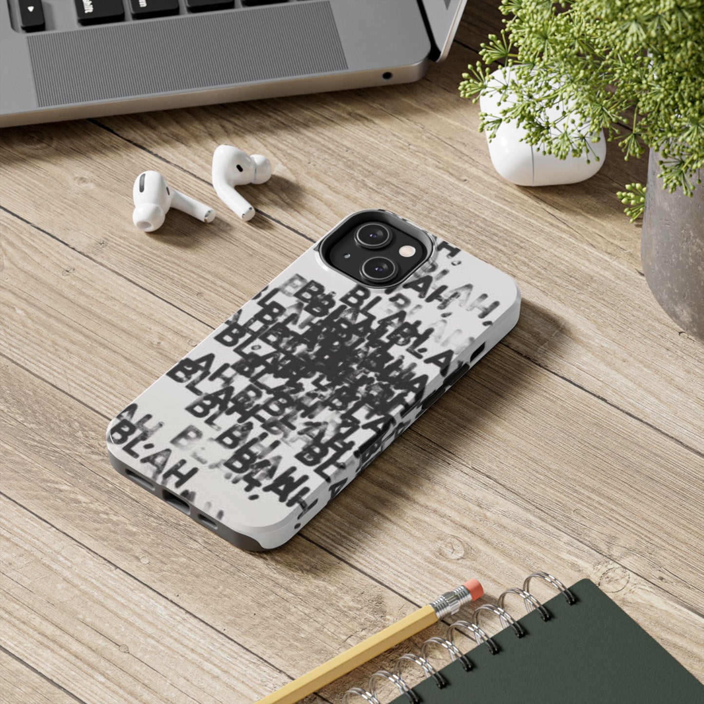 Blah Blah Blah Print Phone Case