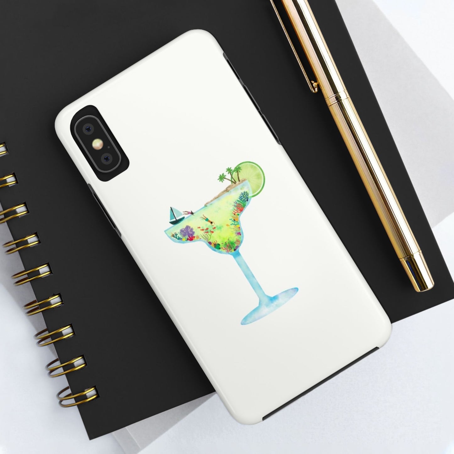 Glossy Phone Case, Summer Phone Case, Cute, Glossy Phone Case, Coastal Summer
