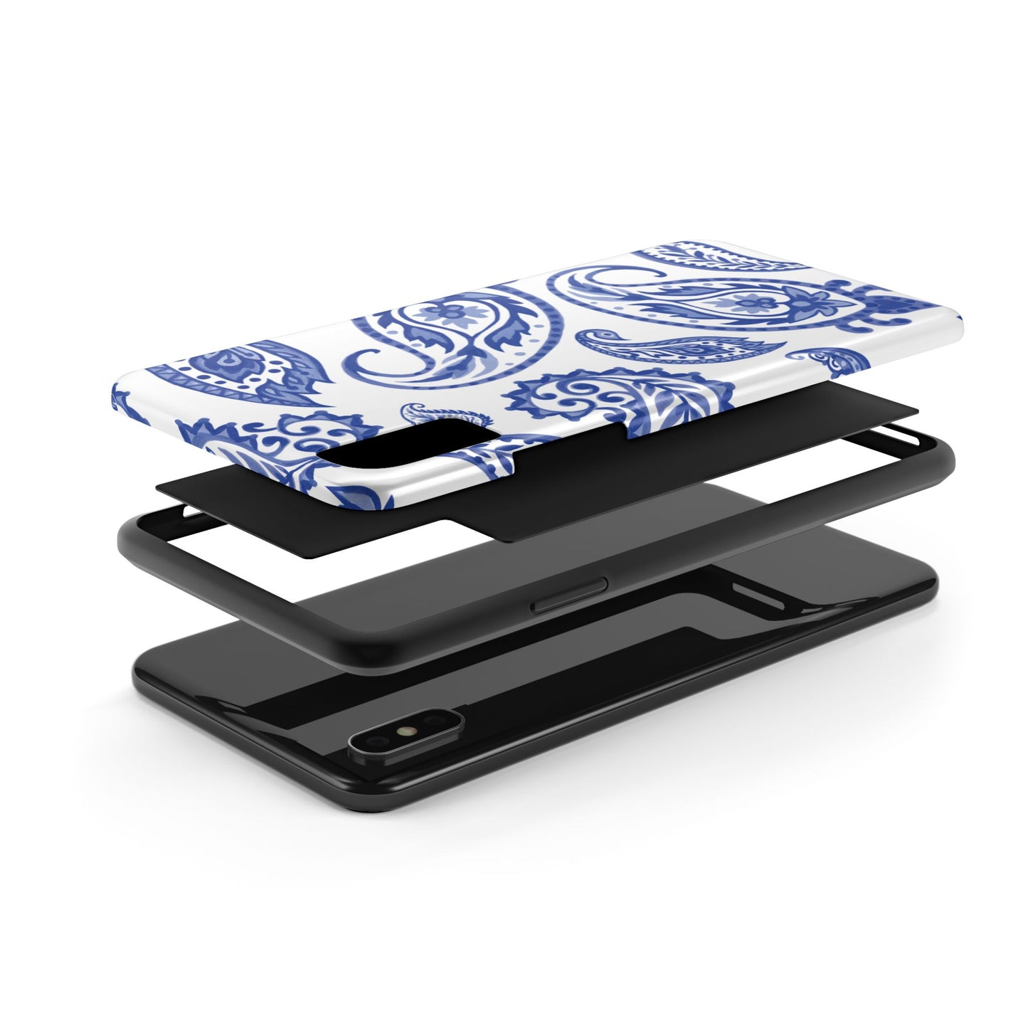 Paisley Blue and White phone case