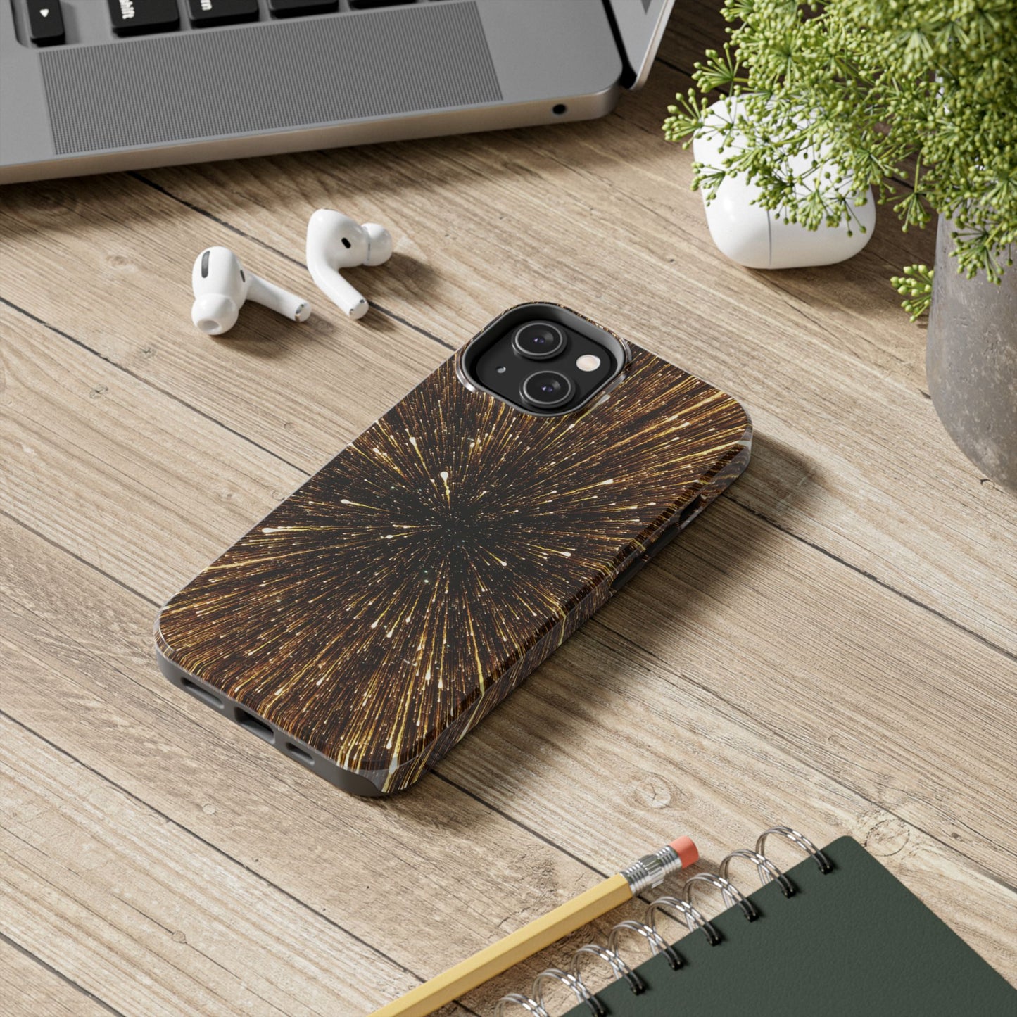 Star Burst Gold Galaxy Phone Case