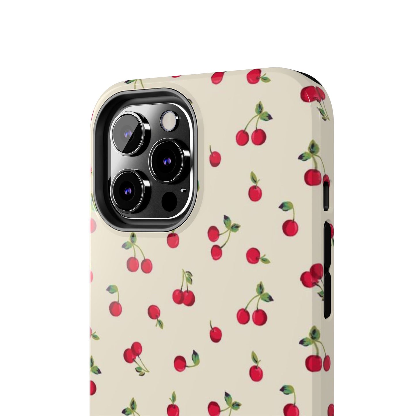 Cherry Print Glossy Phone Case, Feminine, Cutesy