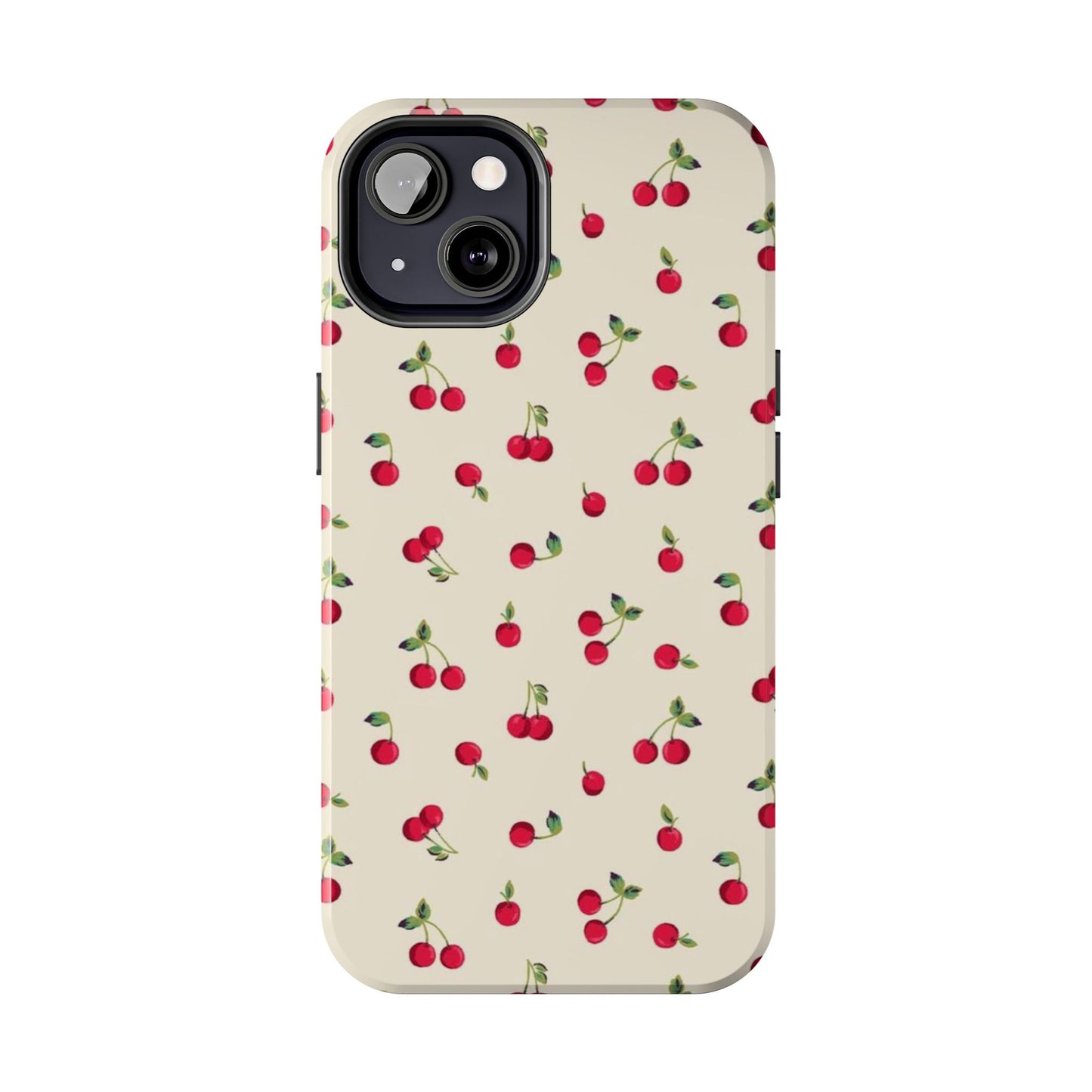 Cherry Print Glossy Phone Case, Feminine, Cutesy