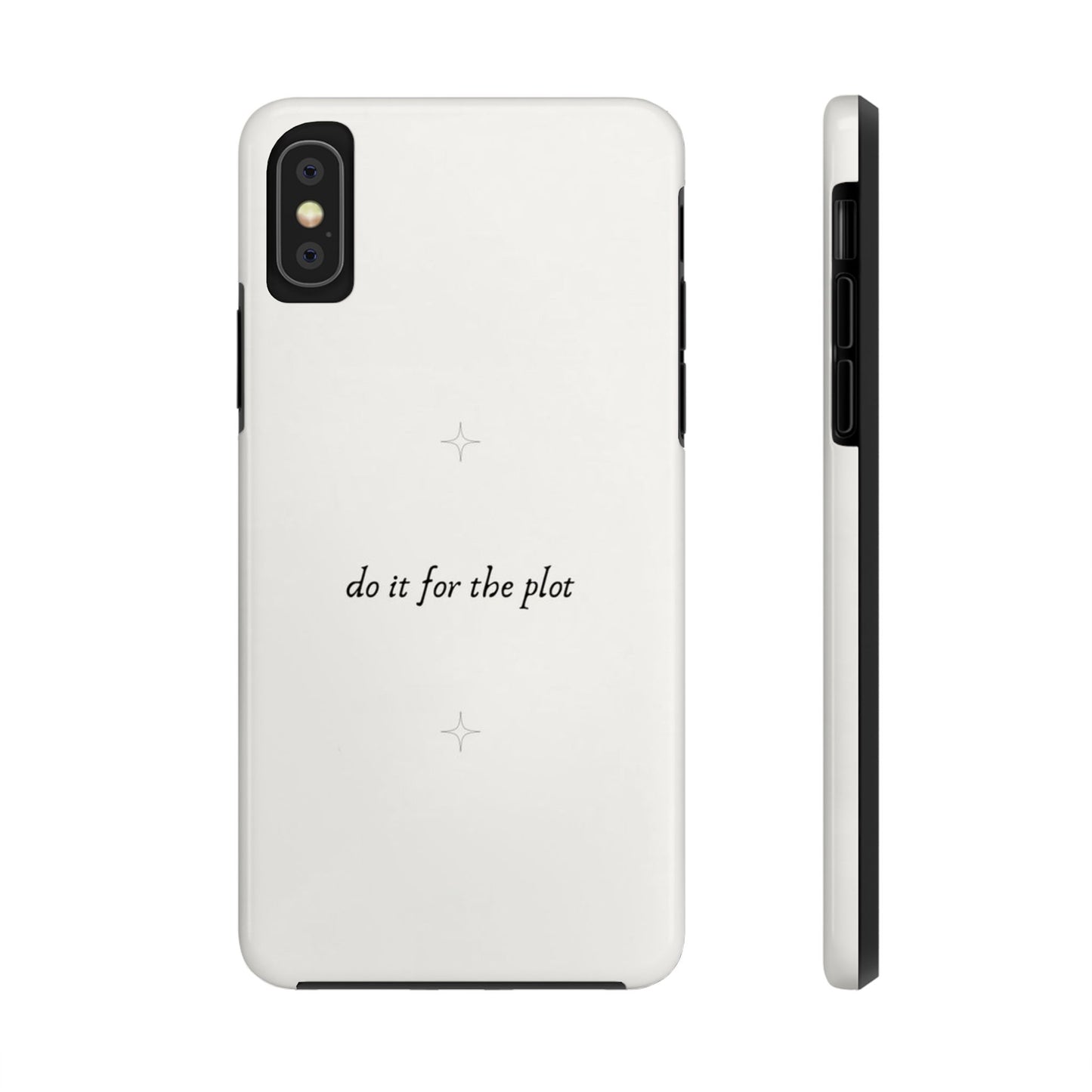 Do It For the Plot Simple Aesthetic Glossy Phone Case with Affirmation