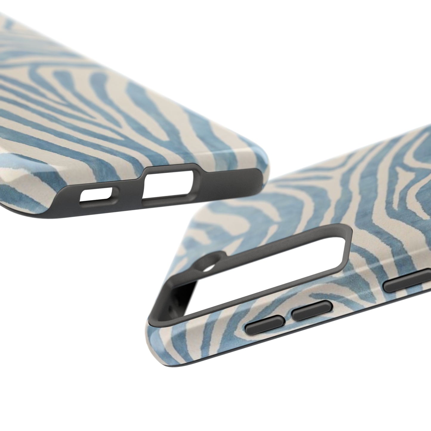 Blue Zebra Print Aesthetic Phone Case