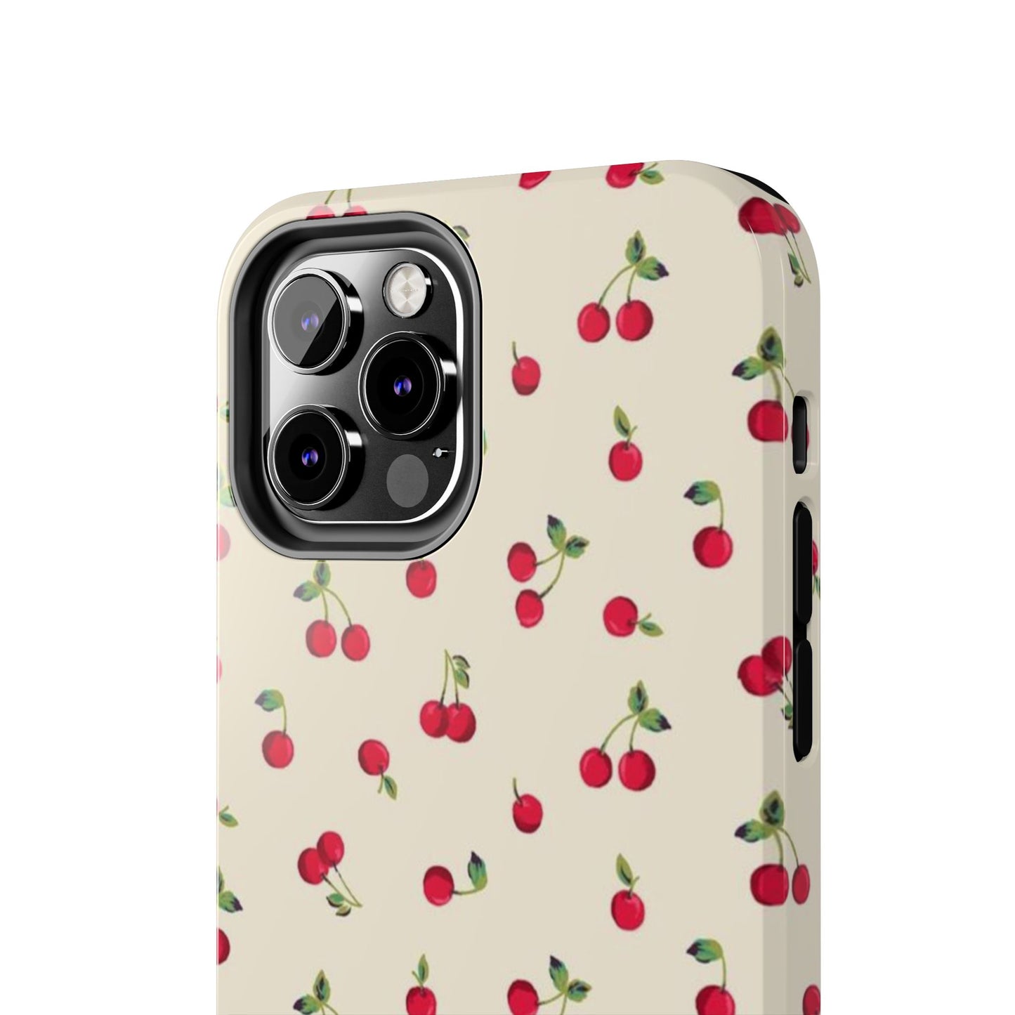 Cherry Print Glossy Phone Case, Feminine, Cutesy