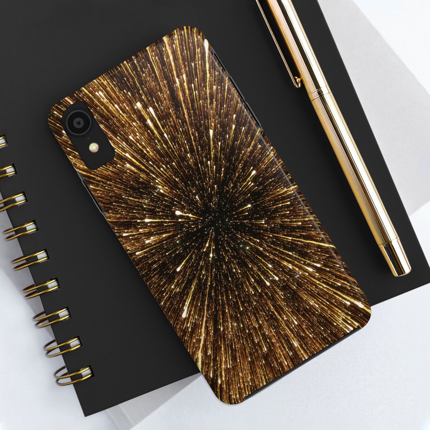 Star Burst Gold Galaxy Phone Case