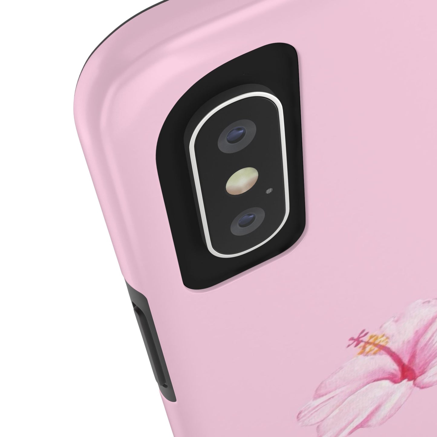 Hibiscus Flower Phone Case, Pink, Tropical, Hawaiin, Clean Girl Aesthetic, Preppy, Glossy Phone Case