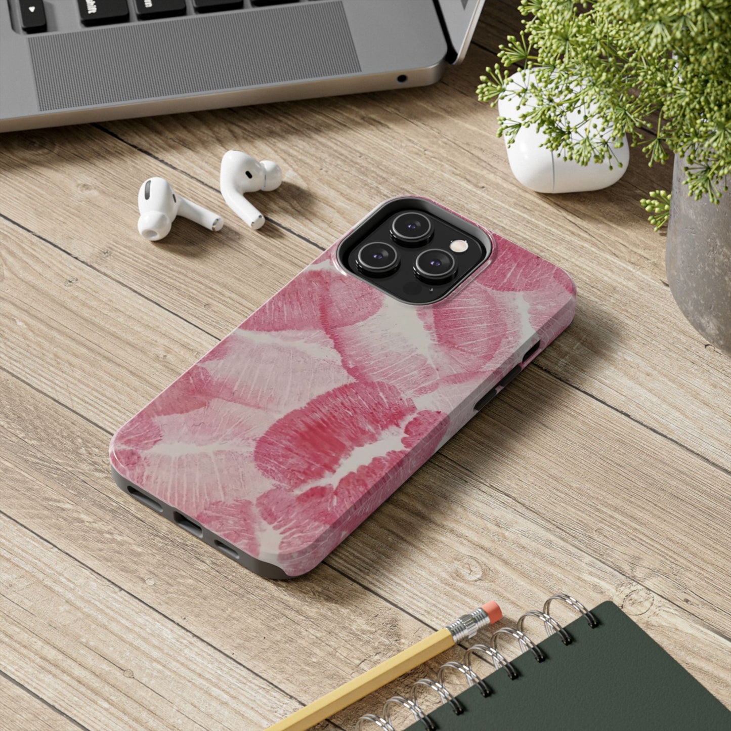 Pink Kiss Lipstick Fashion Aesthetic Glossy Phone Case