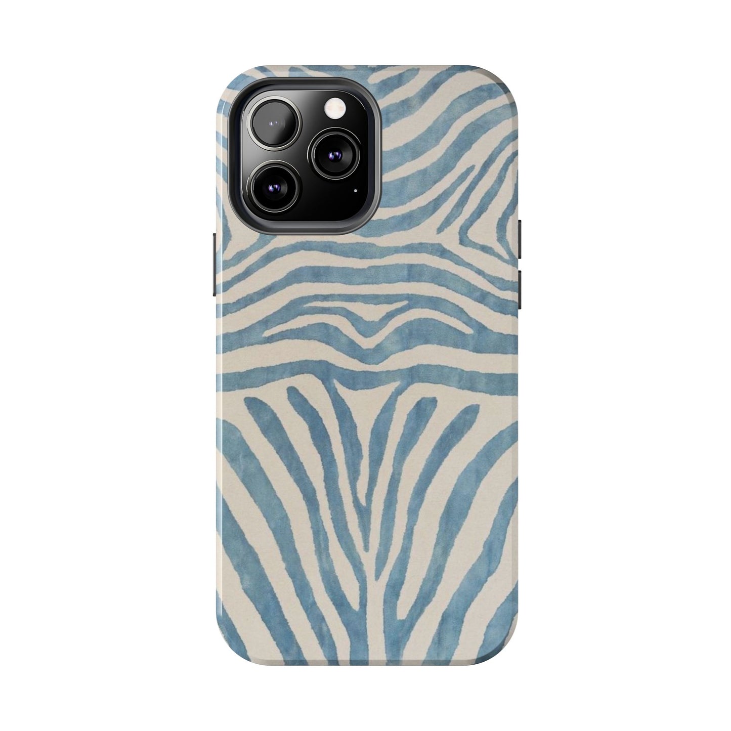 Blue Zebra Print Aesthetic Phone Case
