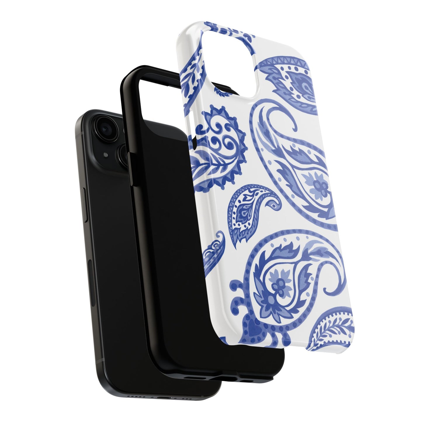 Paisley Blue and White phone case