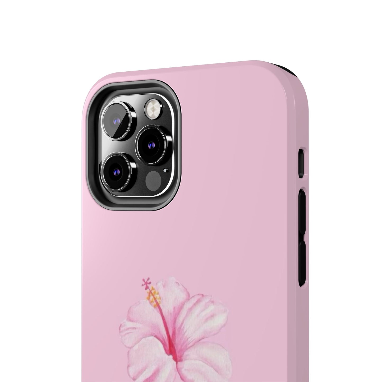 Hibiscus Flower Phone Case, Pink, Tropical, Hawaiin, Clean Girl Aesthetic, Preppy, Glossy Phone Case