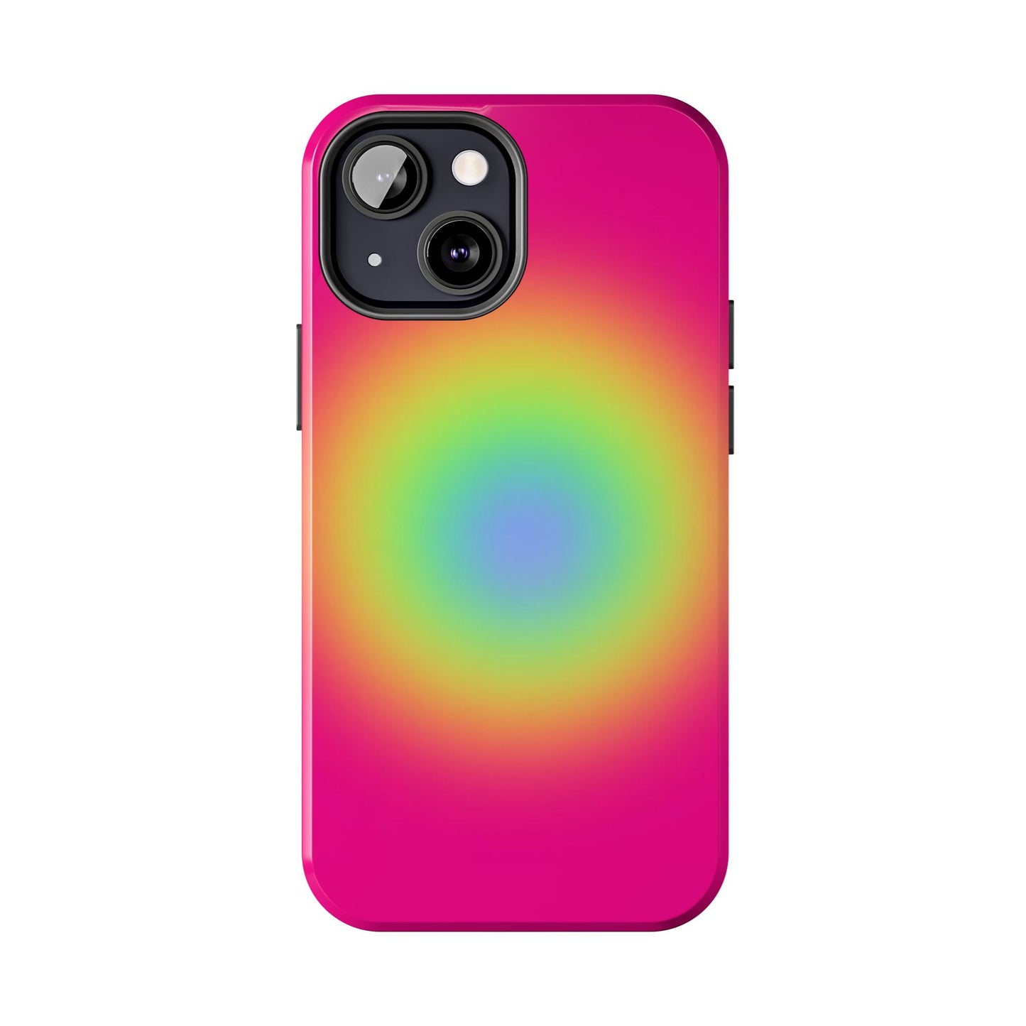 Pink Aura Phone Case, Pink, Yellow, Trendy, Clean Girl Aesthetic, Preppy, Glossy Phone Case