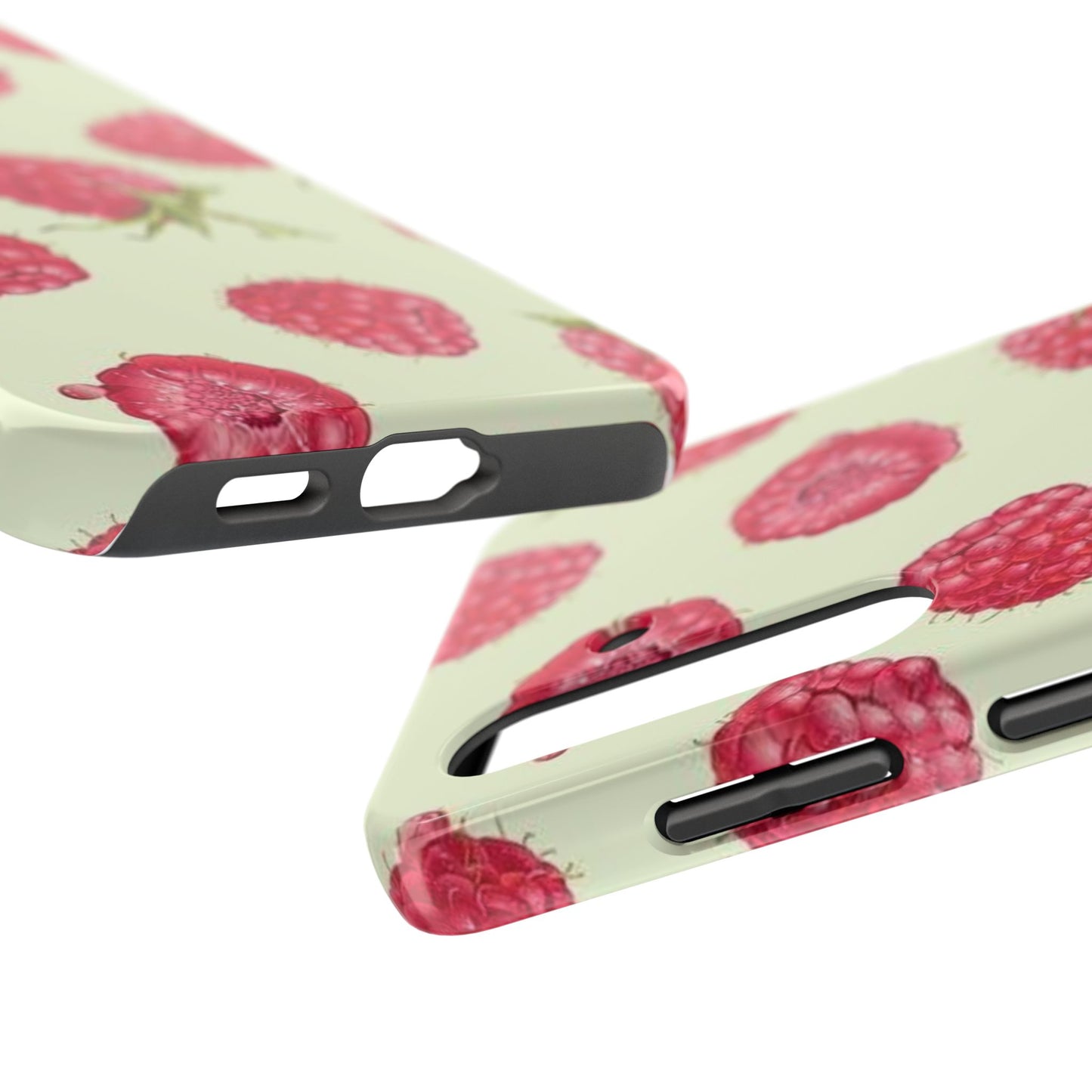 Raspberry Phone Case, Fruit, Cute, Clean Girl, Glossy Phone Case
