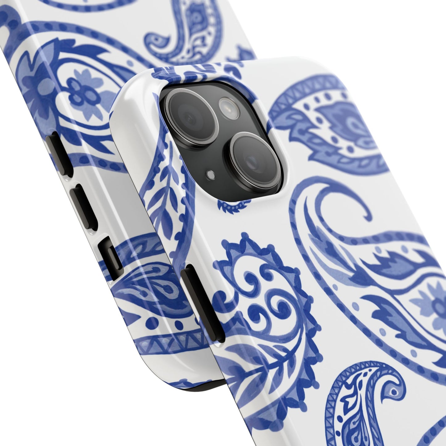 Paisley Blue and White phone case