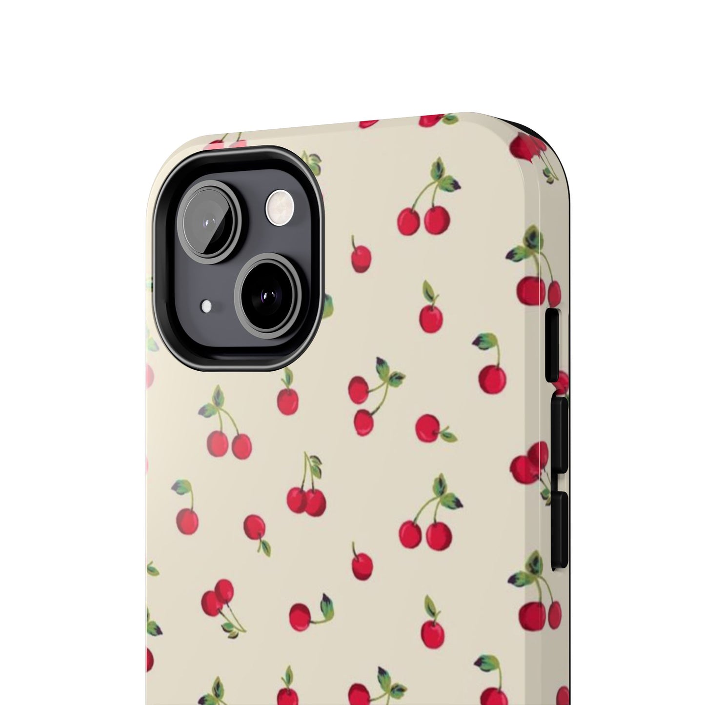 Cherry Print Glossy Phone Case, Feminine, Cutesy
