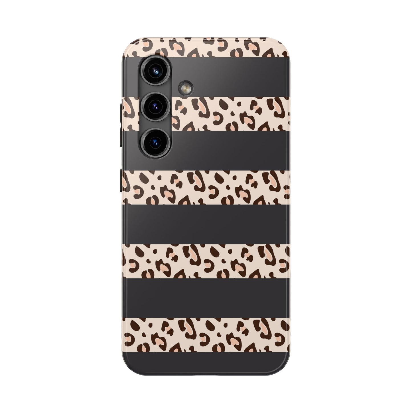 Cheetah Print Striped iPhone Case – Black Striped Cheetah Print Aesthetic