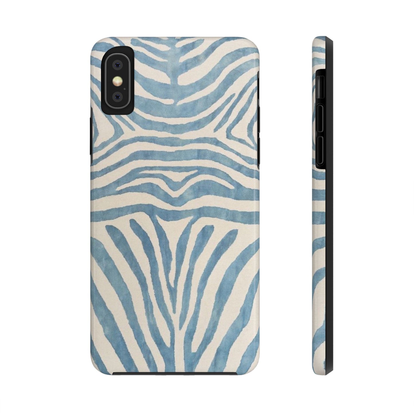 Blue Zebra Print Aesthetic Phone Case