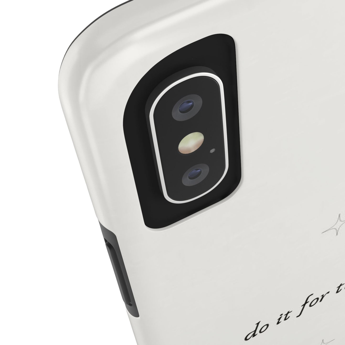 Do It For the Plot Simple Aesthetic Glossy Phone Case with Affirmation