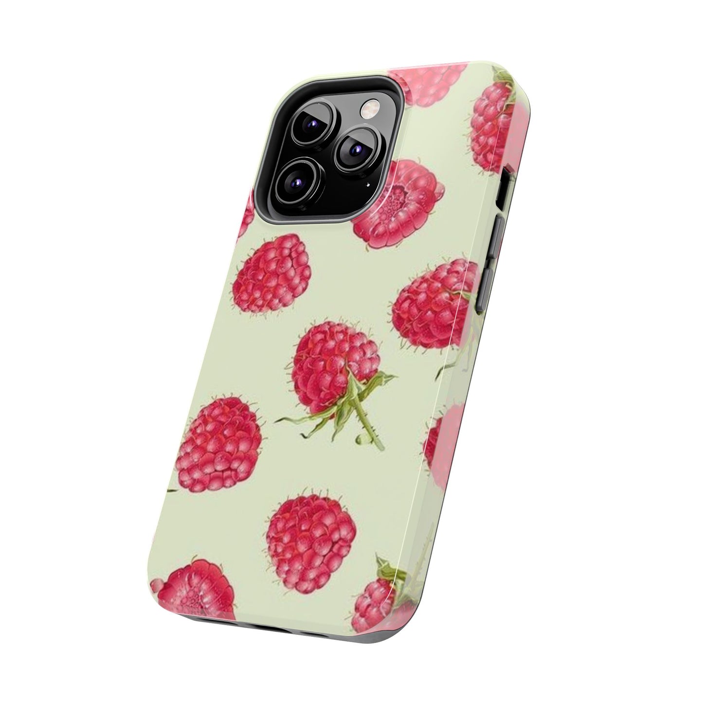 Raspberry Phone Case, Fruit, Cute, Clean Girl, Glossy Phone Case