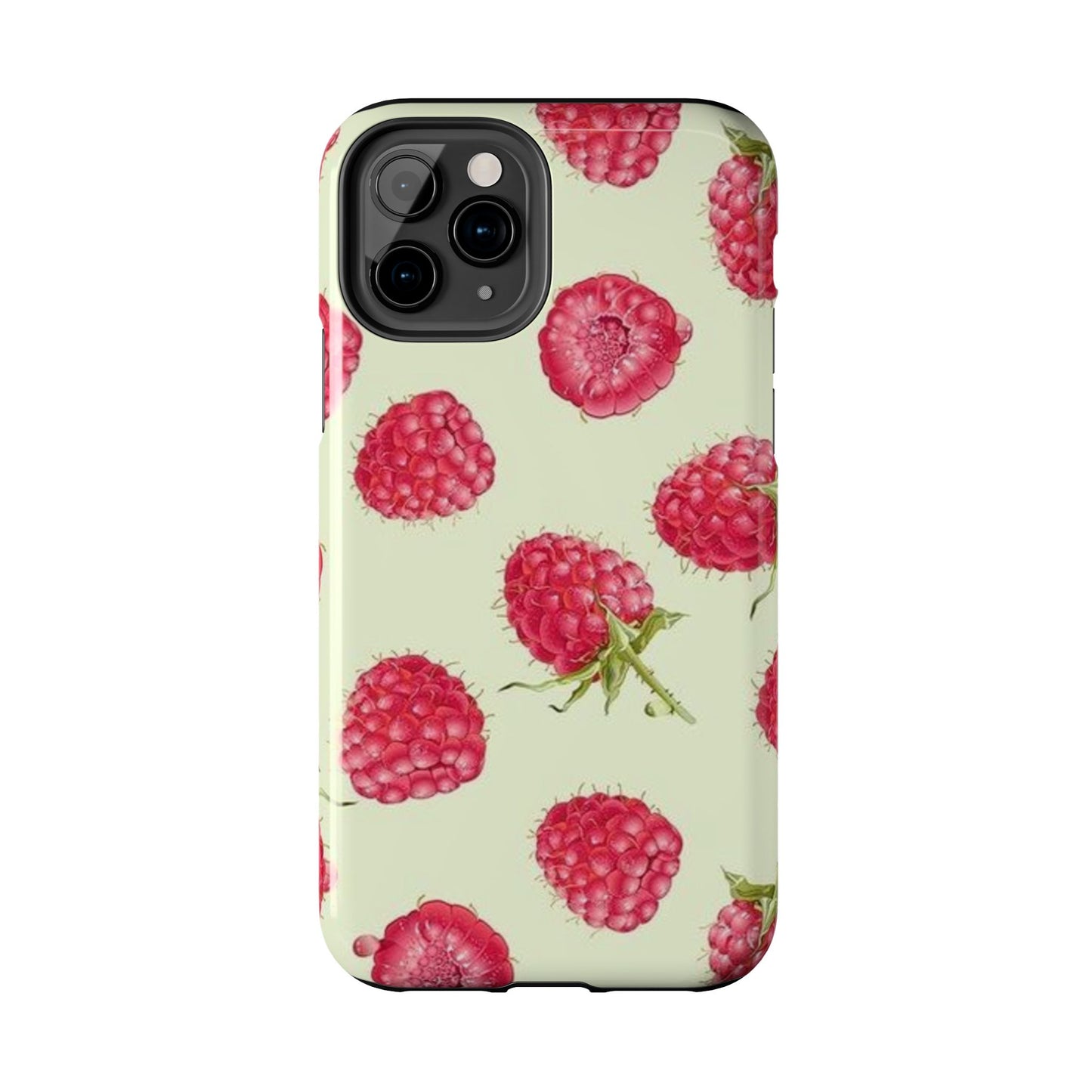 Raspberry Phone Case, Fruit, Cute, Clean Girl, Glossy Phone Case