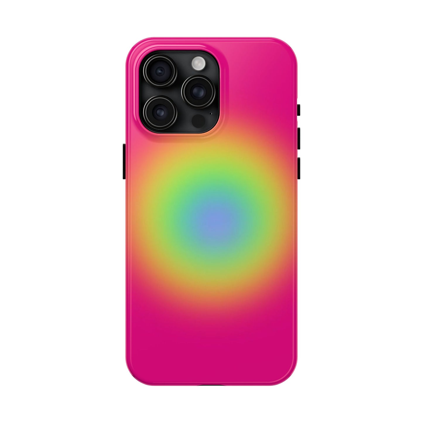 Pink Aura Phone Case, Pink, Yellow, Trendy, Clean Girl Aesthetic, Preppy, Glossy Phone Case