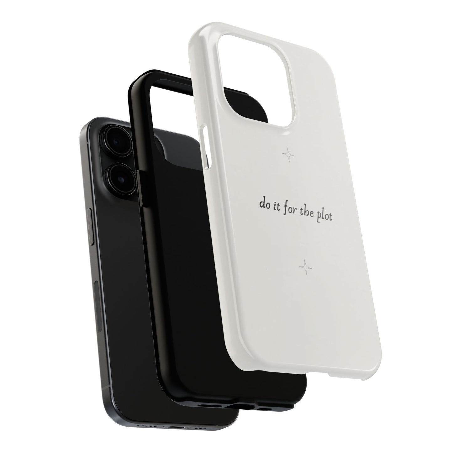 Do It For the Plot Simple Aesthetic Glossy Phone Case with Affirmation