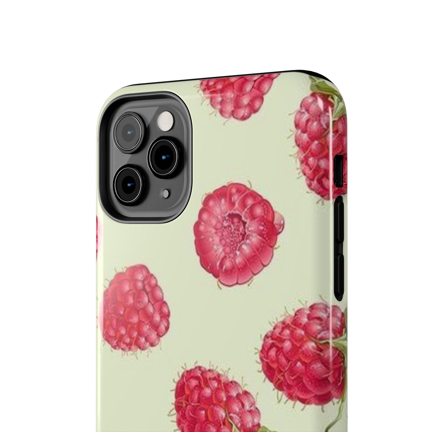 Raspberry Phone Case, Fruit, Cute, Clean Girl, Glossy Phone Case