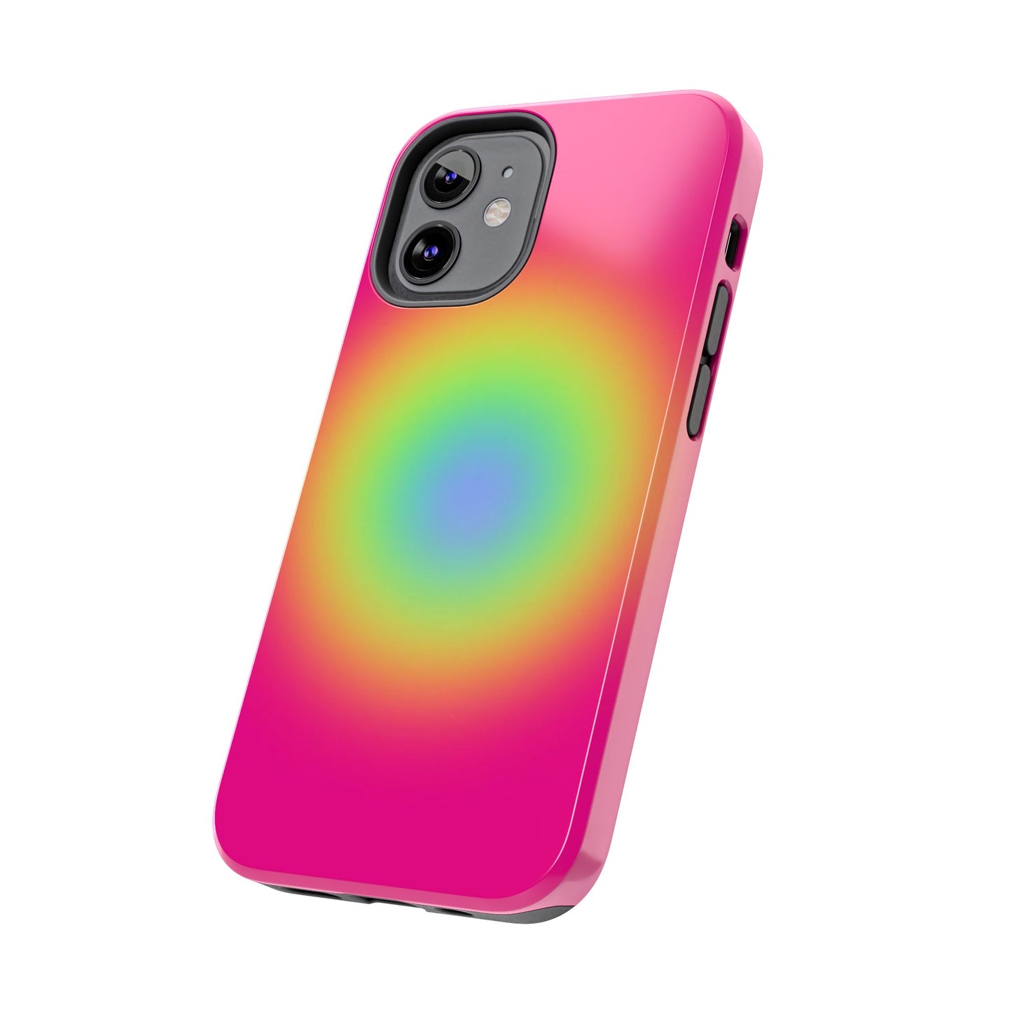 Pink Aura Phone Case, Pink, Yellow, Trendy, Clean Girl Aesthetic, Preppy, Glossy Phone Case