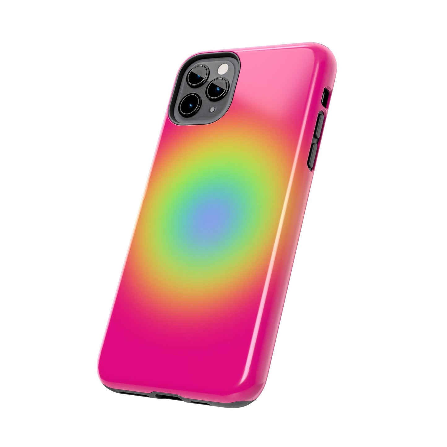 Pink Aura Phone Case, Pink, Yellow, Trendy, Clean Girl Aesthetic, Preppy, Glossy Phone Case