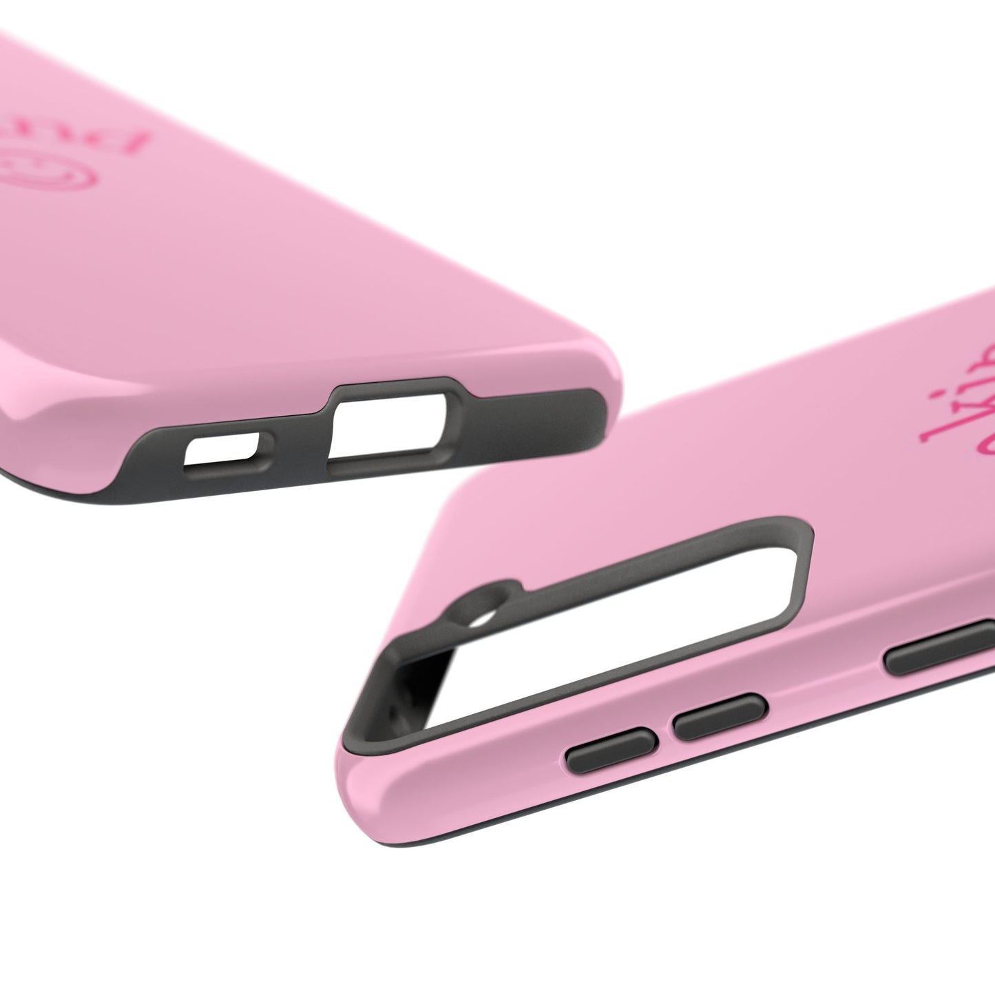 Be Kind Smiley Face Phone Case, Pink, Glossy