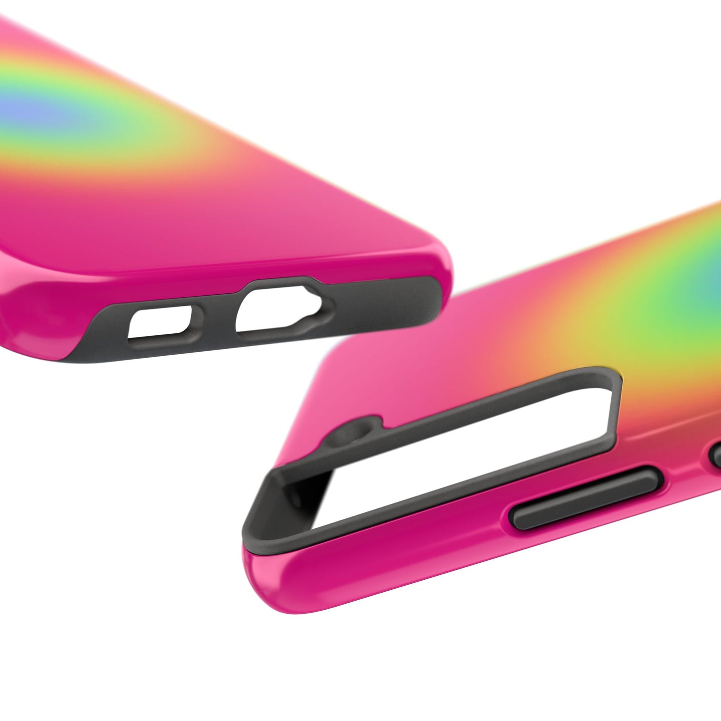 Pink Aura Phone Case, Pink, Yellow, Trendy, Clean Girl Aesthetic, Preppy, Glossy Phone Case