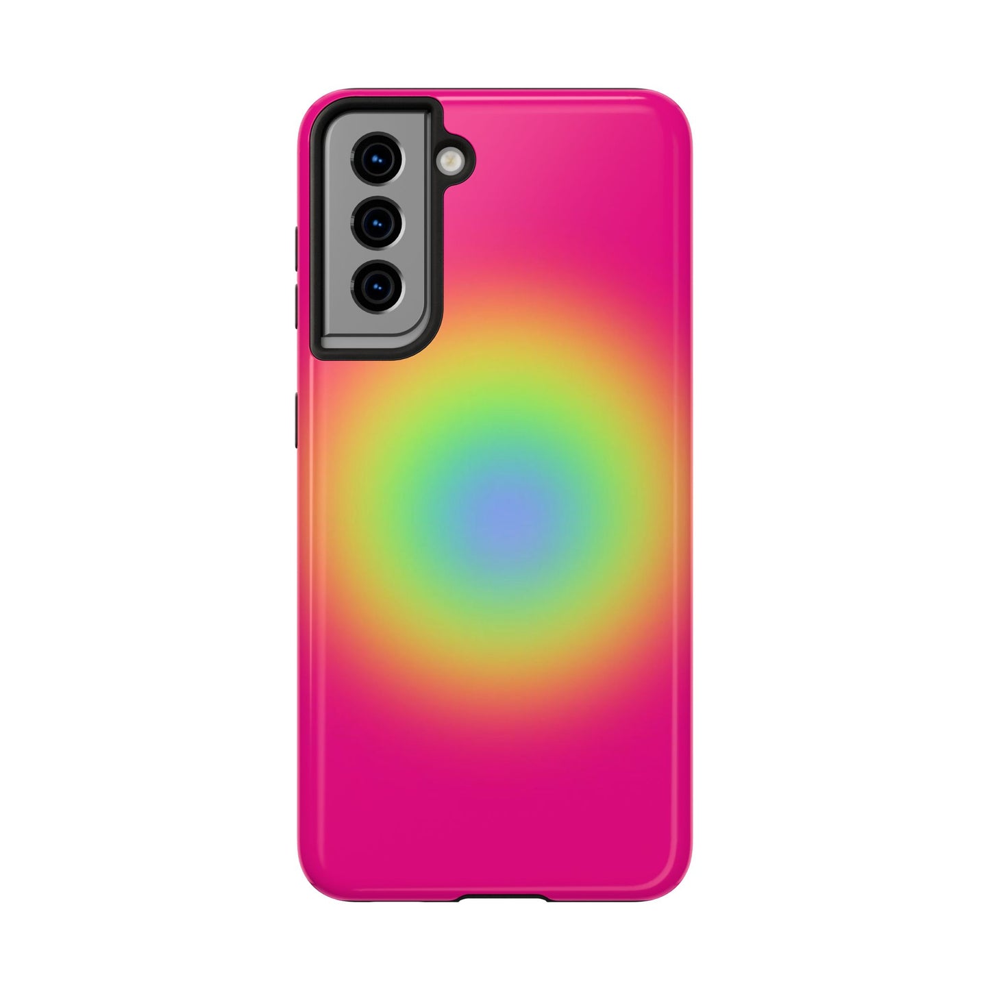 Pink Aura Phone Case, Pink, Yellow, Trendy, Clean Girl Aesthetic, Preppy, Glossy Phone Case