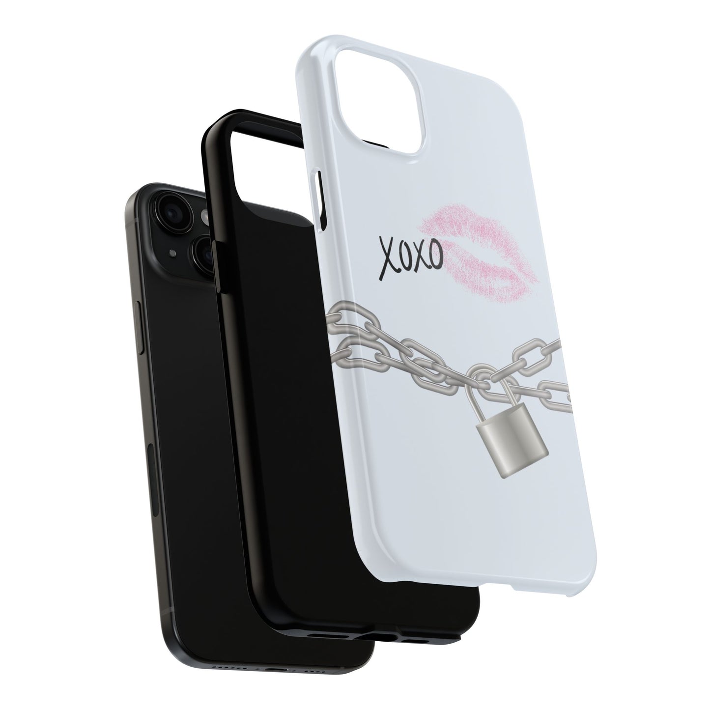 XOXO Love Lock Phone Case - Aesthetic Y2K Girly Style