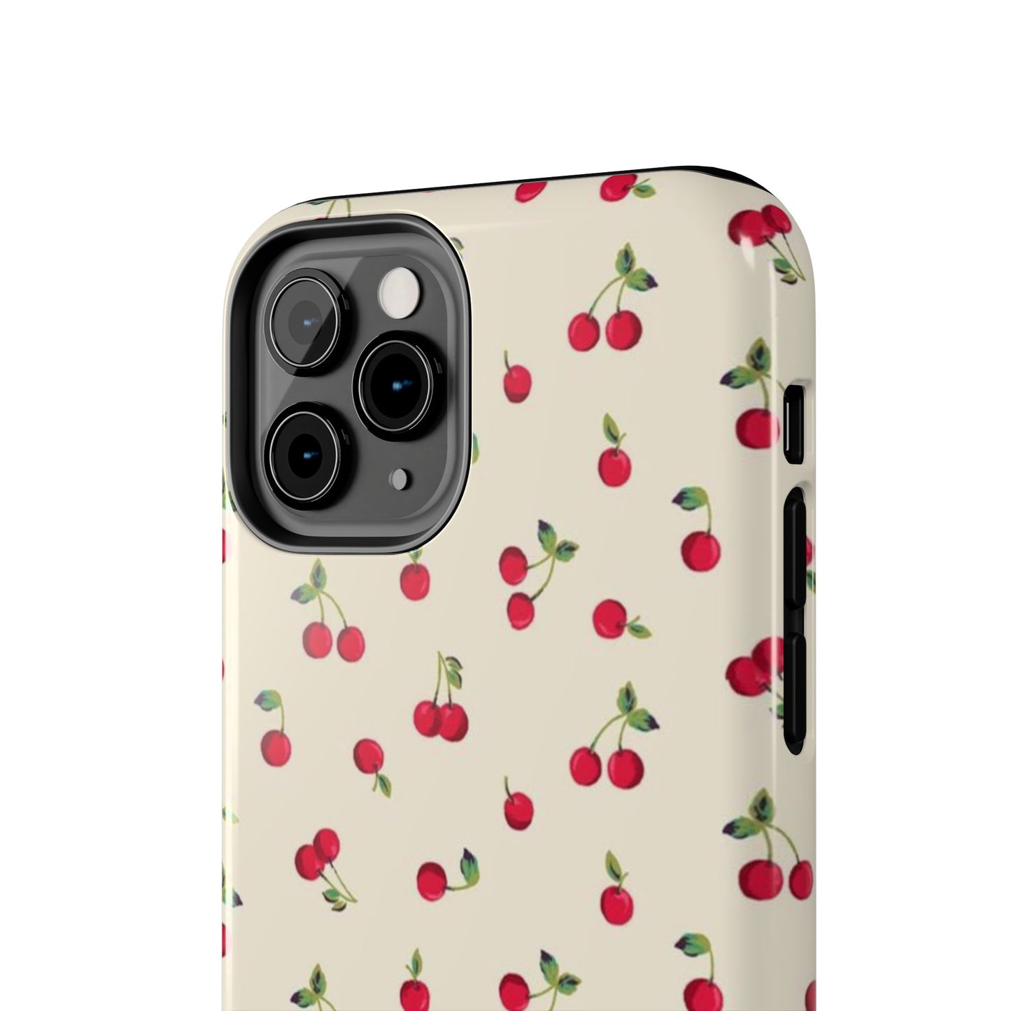 Cherry Print Glossy Phone Case, Feminine, Cutesy