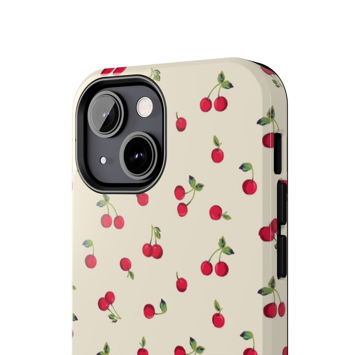 Cherry Print Glossy Phone Case, Feminine, Cutesy
